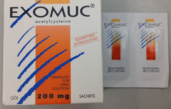 thuốc long đờm Exomuc (acetylcystein)